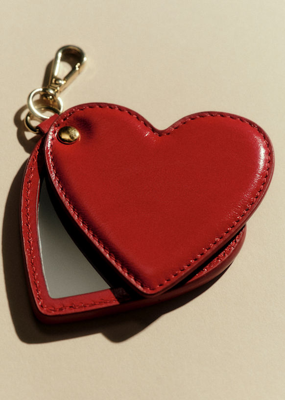 Michela Mirror Keychain - Natural heritage - Bovine leather - Sézane