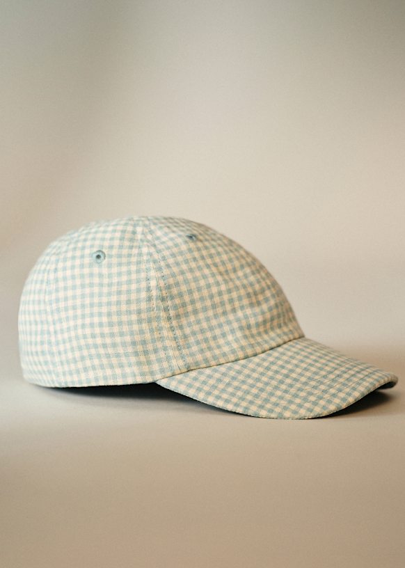 ★EMIS★ GINGHAM CHECK BALL CAPBEIGE m1037_1477942 MULTI COLOR CHECK BALL CAP-BEIGE - EMIS