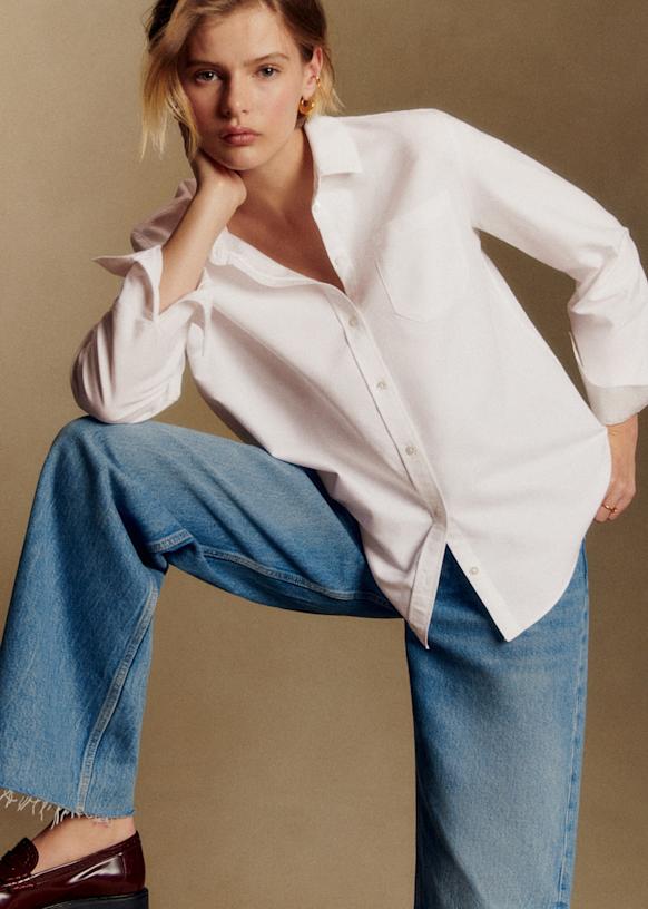 Tomboy Shirt - Embroidered Denim - Organic cotton - organic