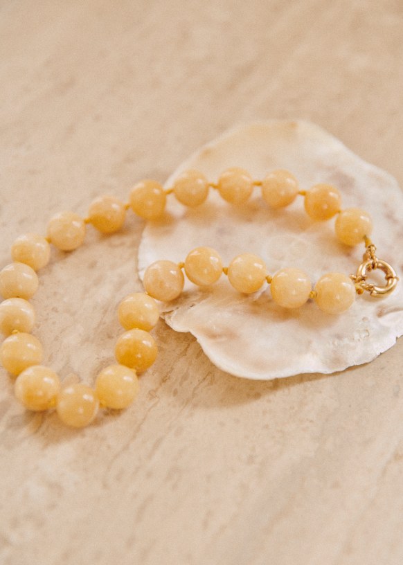 Danae Necklace Yellow Beads Sézane