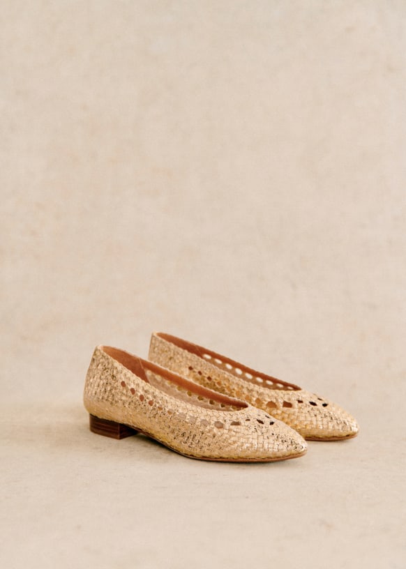 Anya leather ballet flats top