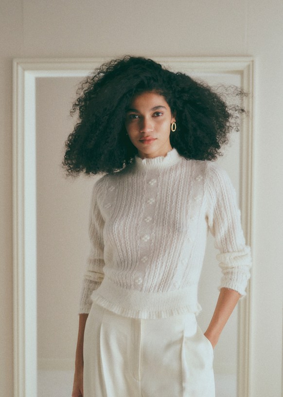 Pull Ellis - Ecru - Baby Alpaga - Sézane