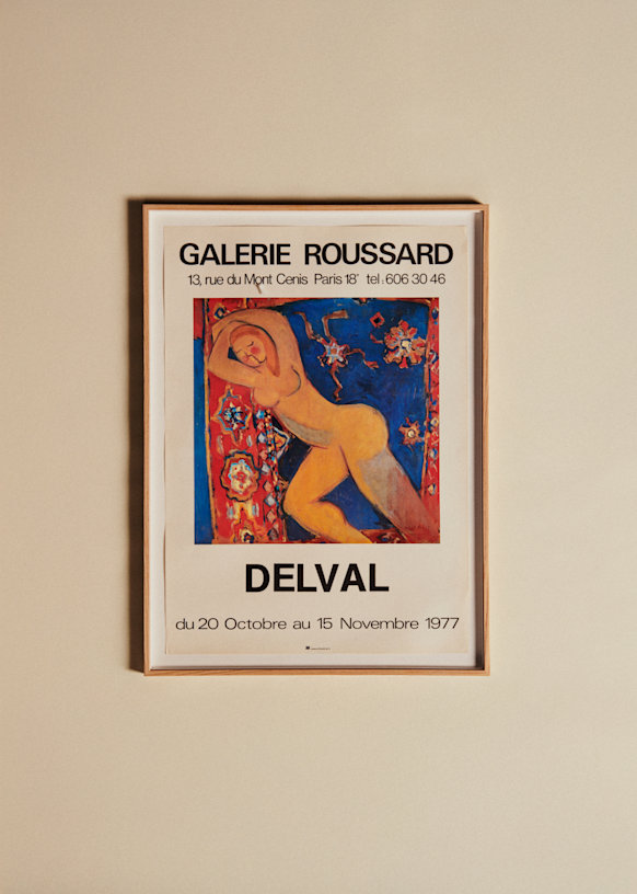 Affiche Galerie Roussard, Delval, 1977