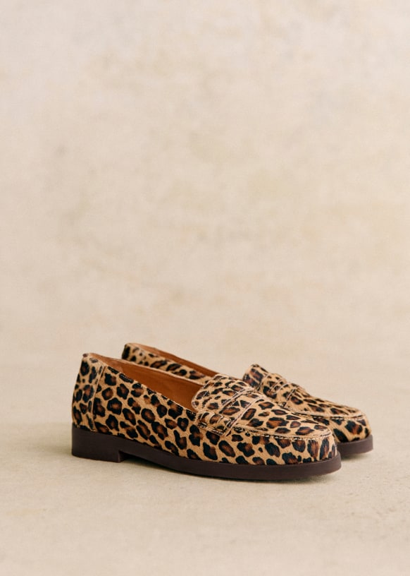Andrea Loafers Leopard Bovine leather Sezane
