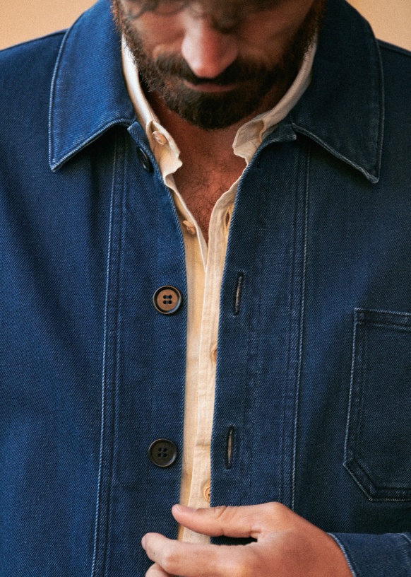 Will Jacket - Denim Blue - Organic Cotton - Sézane