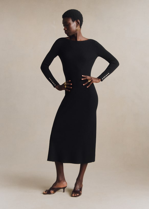 ワンピース M me eme Sweat tiered long onepiece Magenta One Shoulder Fluffy Knit Midi Dress - Pecan | MESHKI US