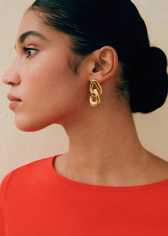 Chelsea ピアス - ゴールド - リサイクル真鍮 - Sézane