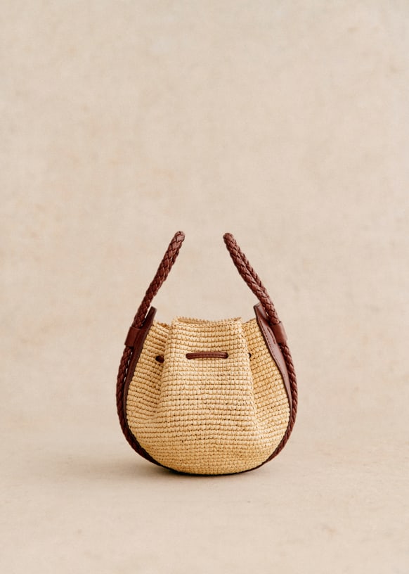 Zélie Mini Bucket bag - Natural Raffia - Raffia - Sézane