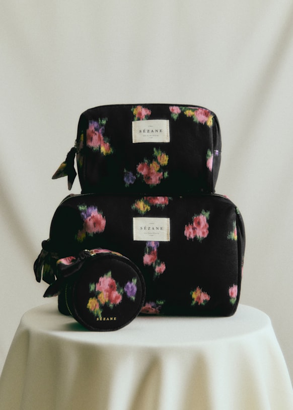 Zedtom Trousse Portatili In Flanella Con Cerniera, Design Gatto Carino, Multicolore, 19x5x12 Cm