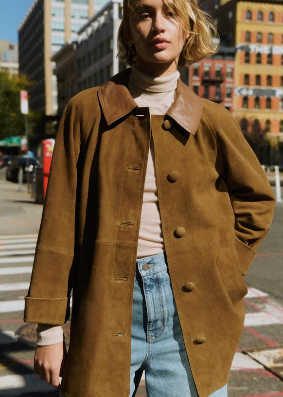 Carter Jacket - Bronze - Goat leather - Sézane