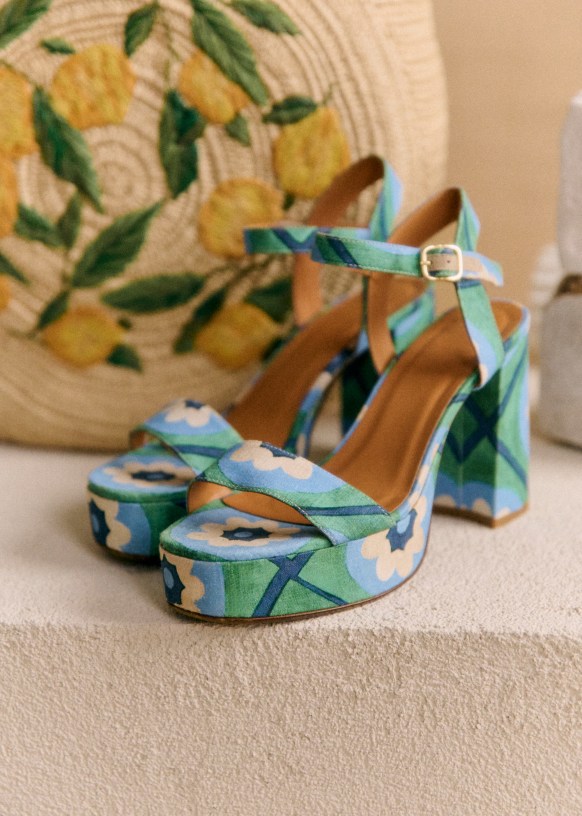 Maribel High Sandals - Sézane x Momonì - Rimini - Linen - Sézane