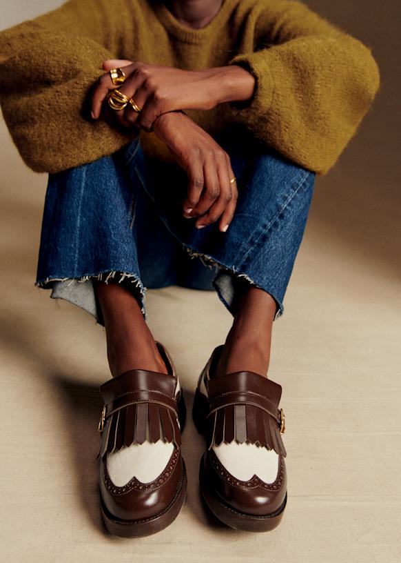 ローファー Low Sallie - チョコマルチ - 牛革 - Sézane