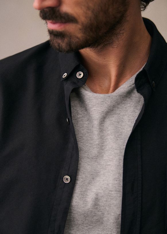 Oxford Charlie Shirt - Blue Stripes - Organic Cotton - Sézane