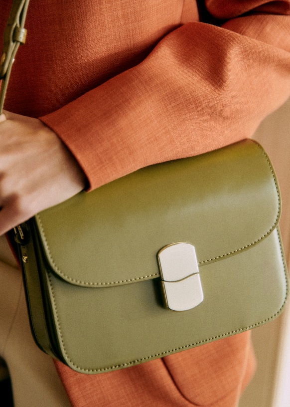 Mini Tasche Milo Classique Honig glatt Glattes Ziegenleder Sezane