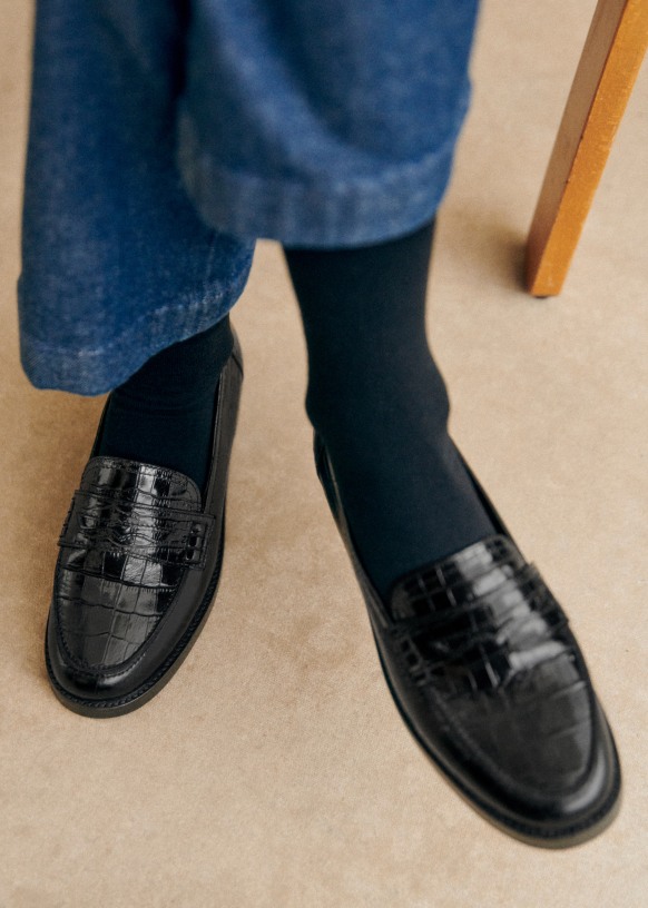 Croc print loafers 2025