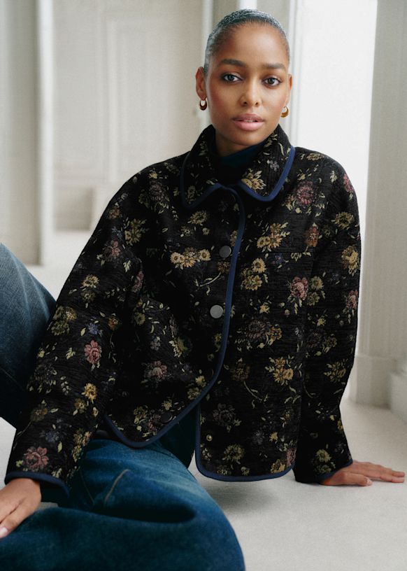 Veste MIO - Jacquard fleur vintage