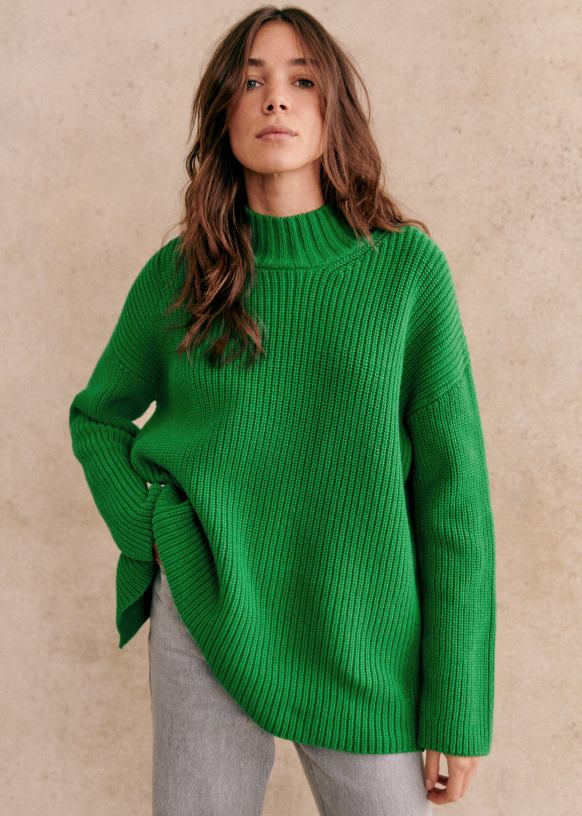 Emilia Jumper - Bright green - Organic Cotton - Sézane