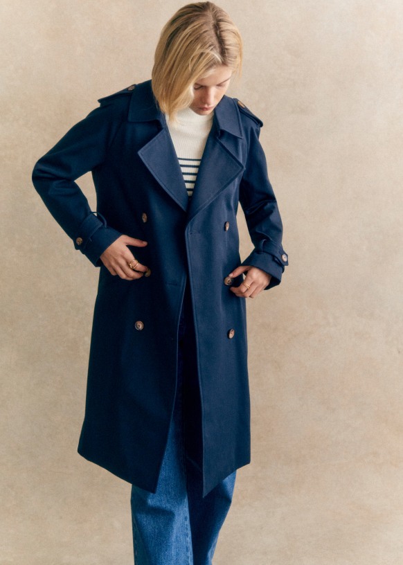 Navy trench womens outlet