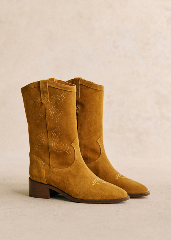 Ivana Low Boots Tan Bovine leather Sezane