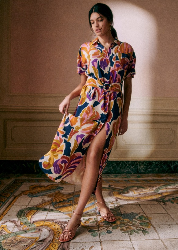 Robe soie sezane top