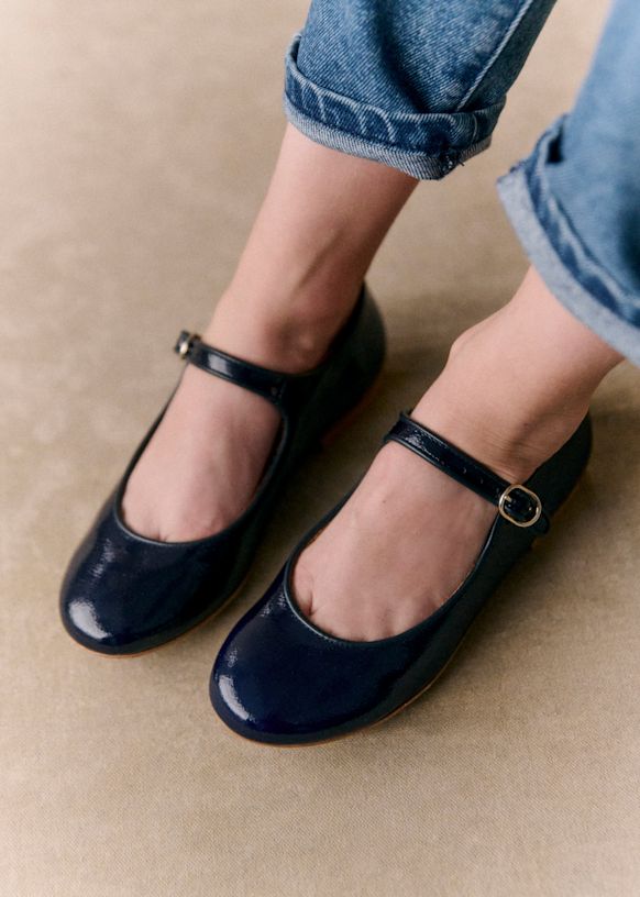 Paula Ballerinas - Patent caramel - Patent cowide leather - Sézane
