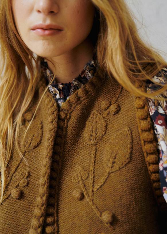 Nate カーディガン - Sézane X Sea NY - ゴールド - メリノウール - Sézane