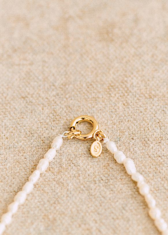 贅沢屋の Necklace Pearl Irma - Sézane - Brass - Ecru ネックレス