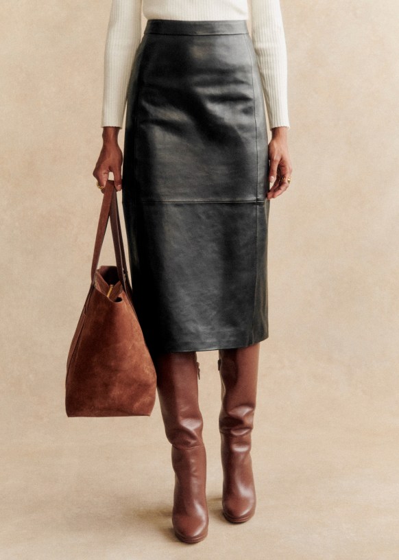 Jupe cuir sezane new arrivals