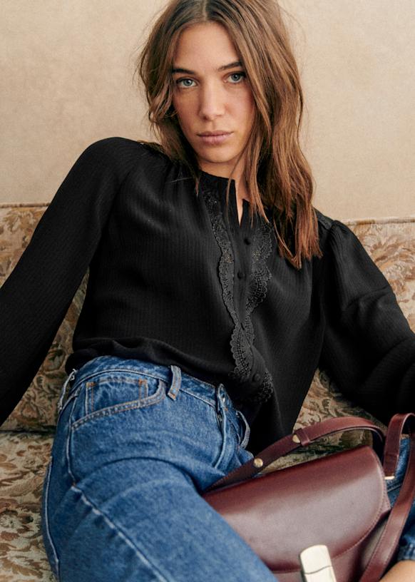 Karina Blouse - Black - Viscose - Sézane