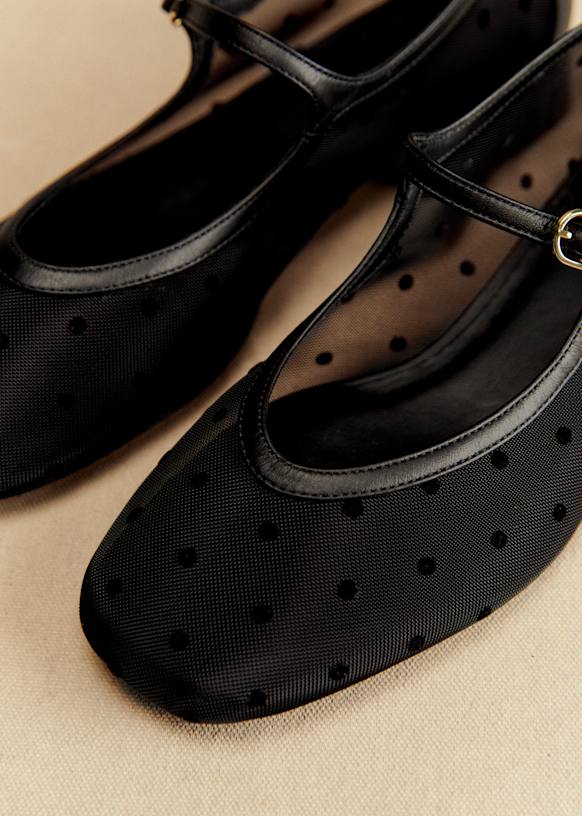 Sezane Black Ballet Shoes Brand New in Box Irina Ballerinas - Smooth Black - Smooth ovine leather - Sézane main image 3