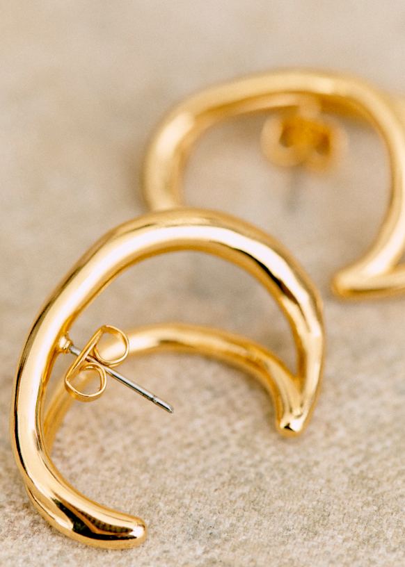 Julie Earrings - Gold - Majority recycled brass - Sézane