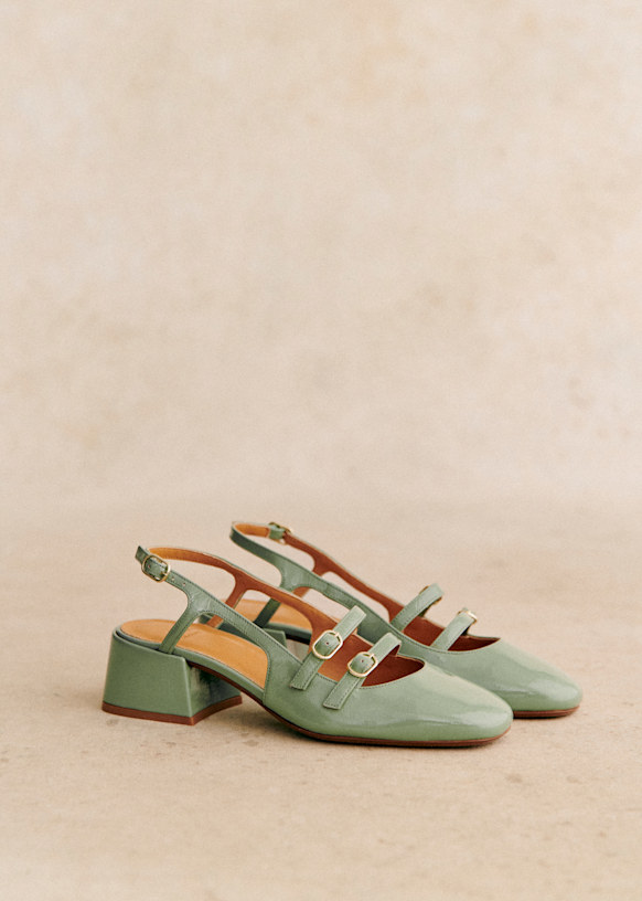 Paula Babies - Patent Ochre - Goat Leather - Sézane