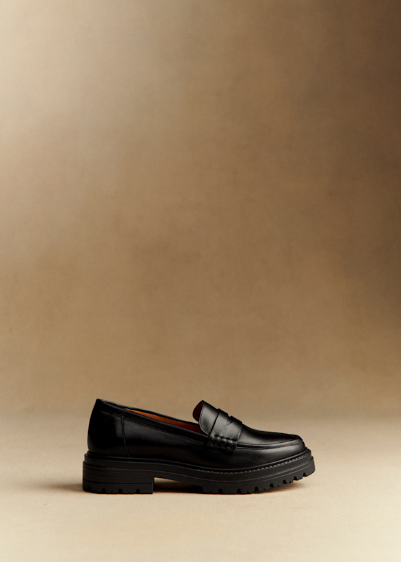 Albane Loafers - Smooth Black - Bovine leather - Sézane