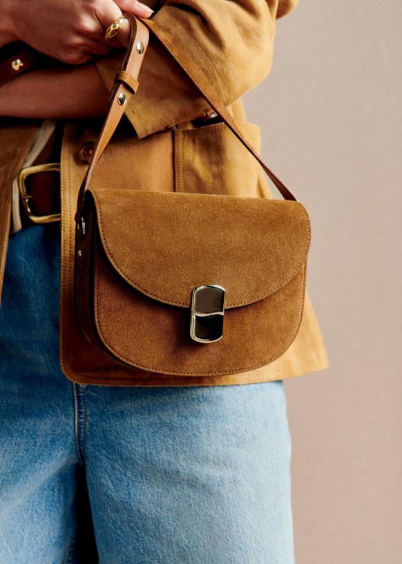 Claude Bag - Moss Green in Tejus Leather - Bovine leather - Sézane