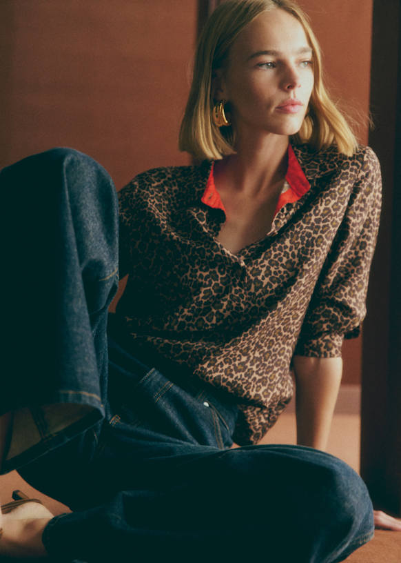 Annie Shirt - Prisca print - Silk - Sézane