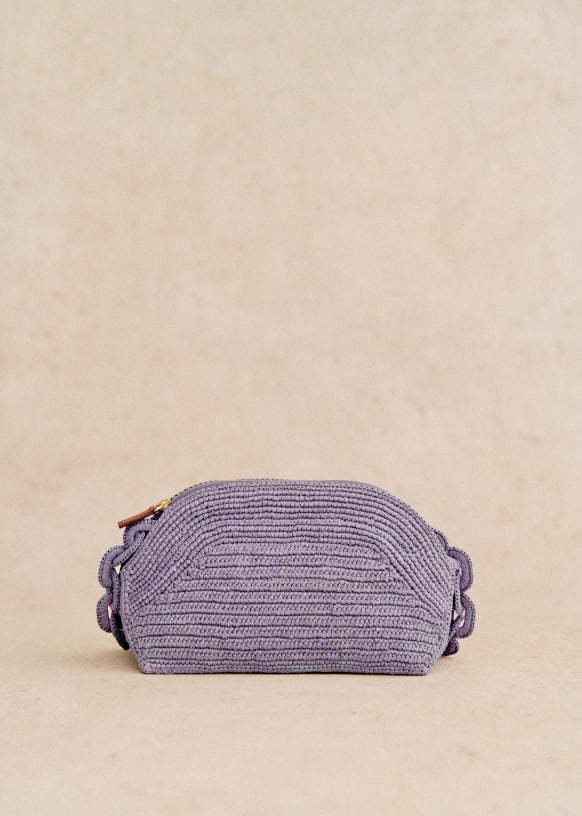 Isabelle Bag Lilac braided raffia Raffia Sezane