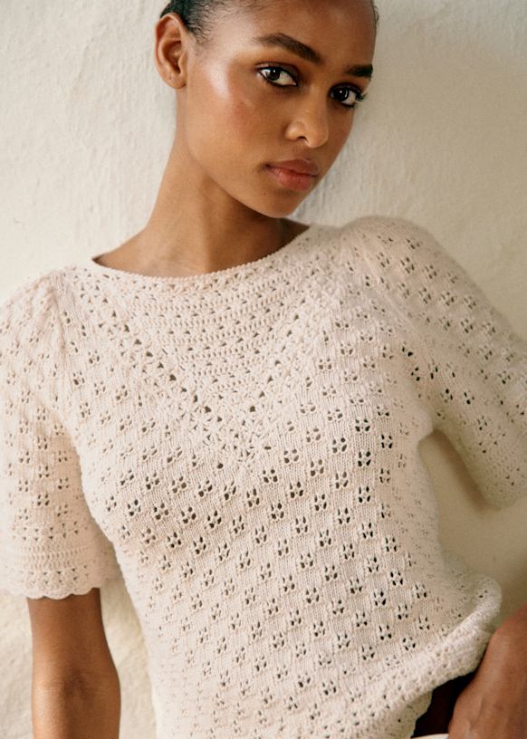 Lalia Jumper - Cream - Organic cotton - organic textile - Sézane