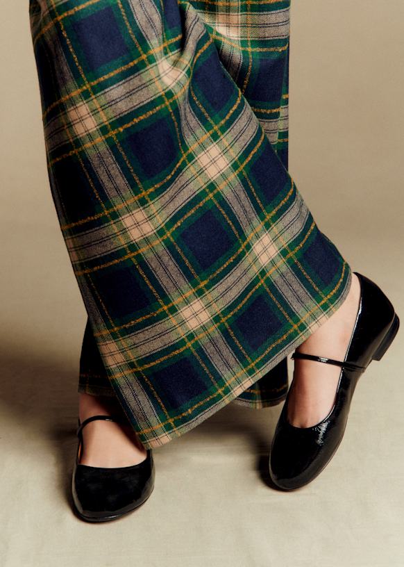 Méline Low Ballerinas - Patent Purple - Bovine leather - Sézane