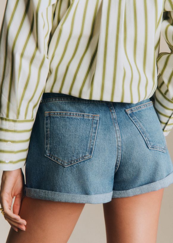 Nielsショートパンツ - デニム - オーガニックコットン - Sézane