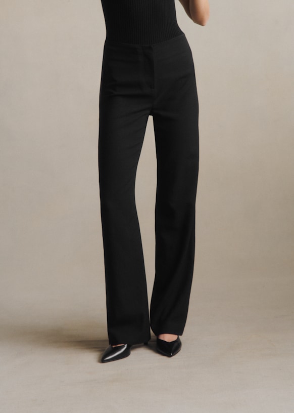 LISANDRO Pant - Black - Viscose ECOVERO™ LENZING™ - Sézane