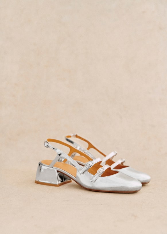 Paula Babies - Silver Mirror - Goat Leather - Sézane