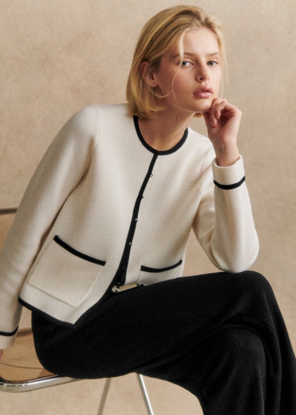 Sezane cardigan top