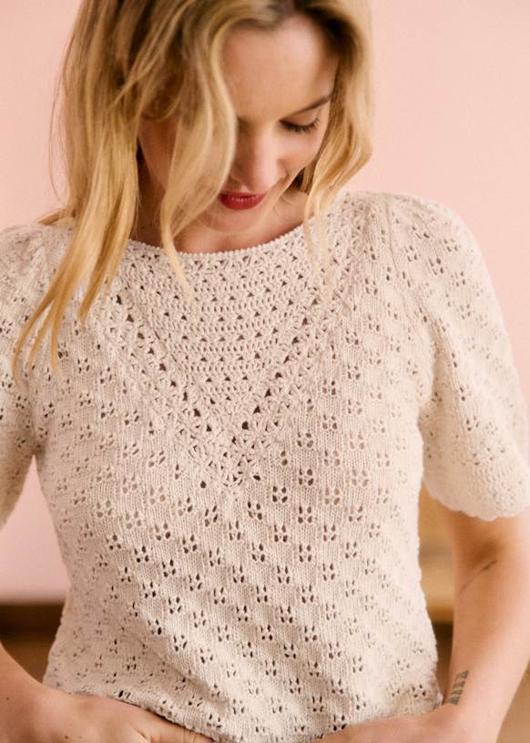 Lalia Jumper - Cream - Organic cotton - organic textile - Sézane