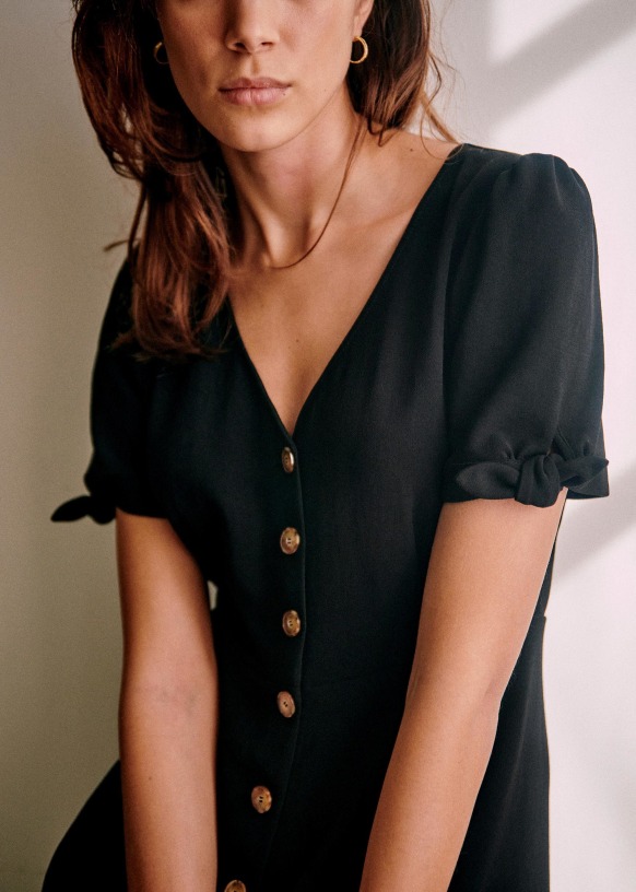 Vic Dress - Black - Viscose - Sézane