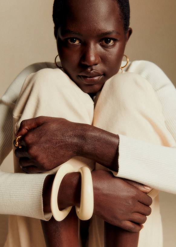 Luca Bracelet Set - Ecru - Plastic - Sézane