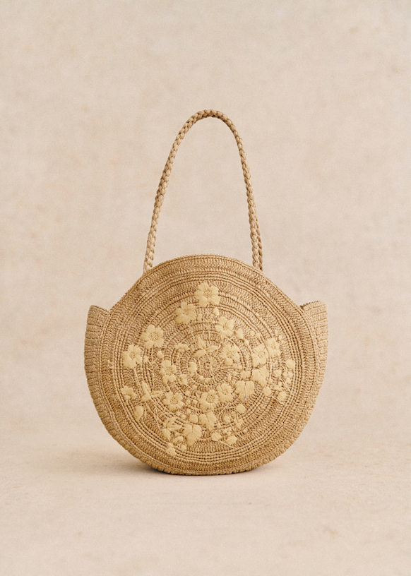 ⭐︎最終価格⭐︎ Sezane ラフィア刺繍バケットバッグ - e-life-sp.co.jp