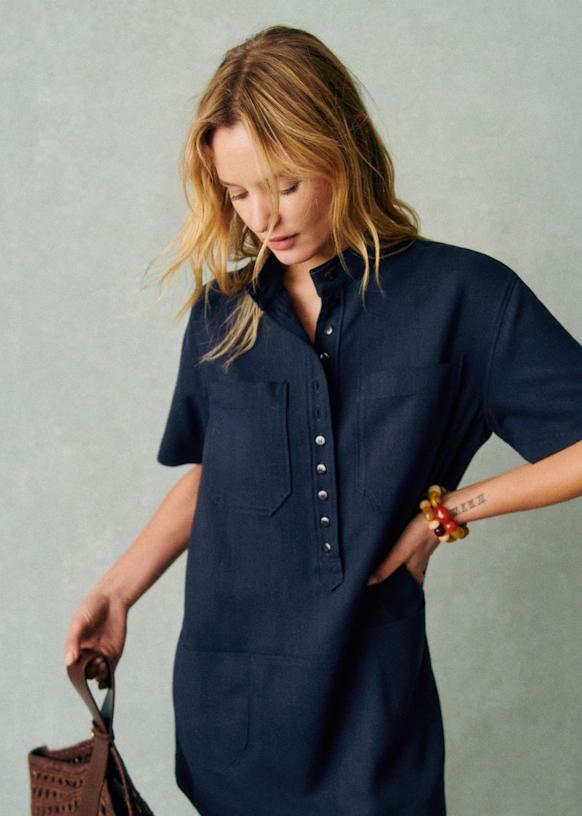 Sonali Dress - Choco - Viscose ECOVERO™ LENZING™ - Sézane