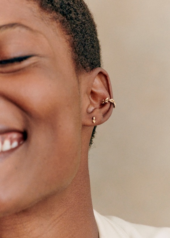 Andy Earrings - Golden Heart - Majority recycled brass - Sézane