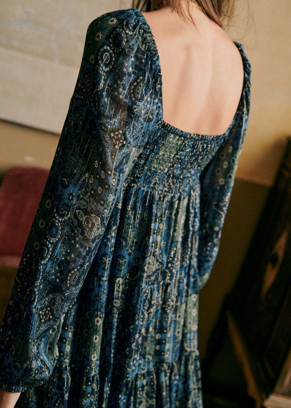 chinese dress ladies Made In Italy Joyce Button Linen Dress