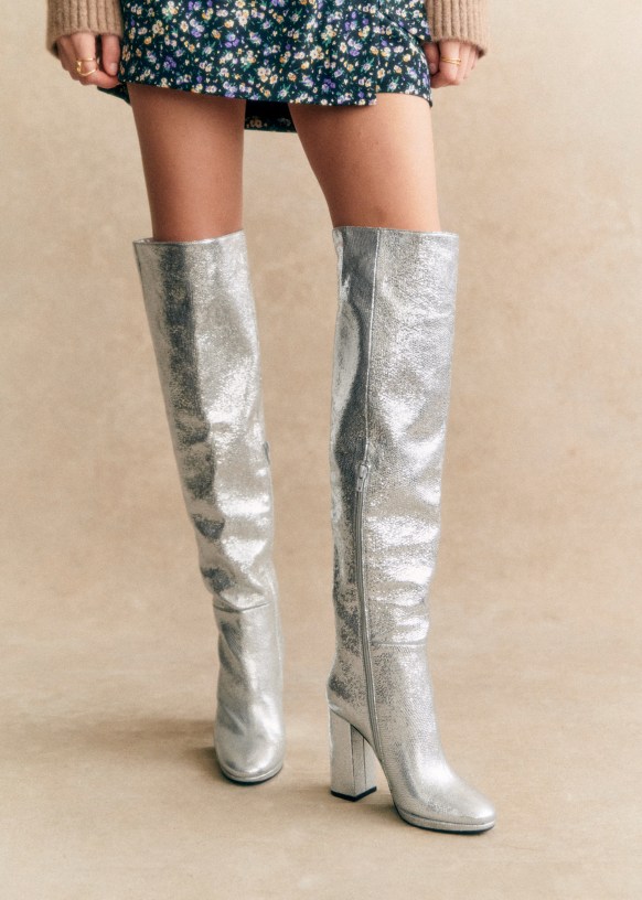 H&m silver boots new arrivals